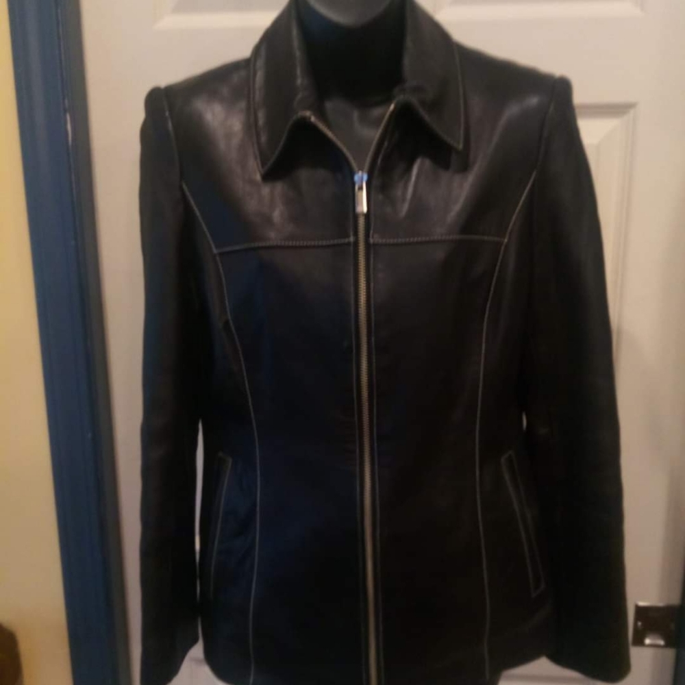 Authentic Women's Michael Kors Leather Coat